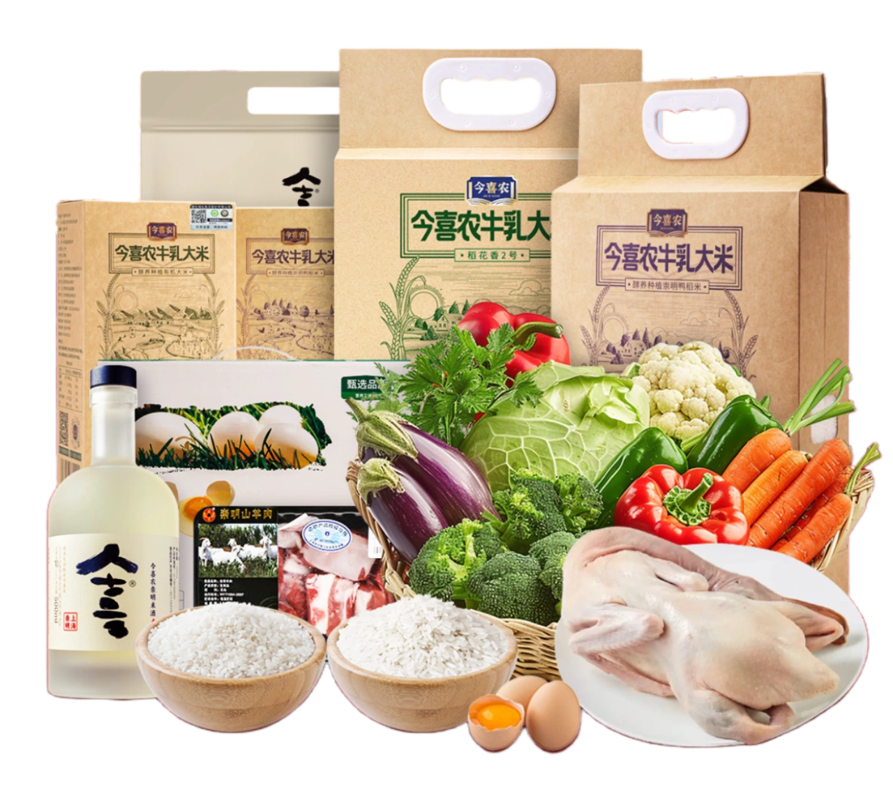 今喜农品牌的崇明农产品组合